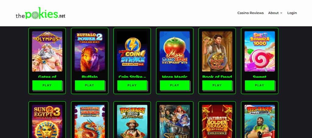 PokiesNet transaction system